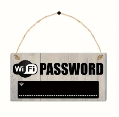 Wifi Password Chalkboard House Warming Gift shop cafe Home Internet wooden Sign - Image 1 of 2