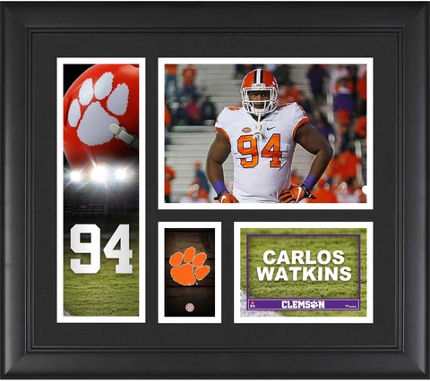 Carlos Watkins Clemson Tigers Framed 15x17 Player Collage - Fanatics Cover