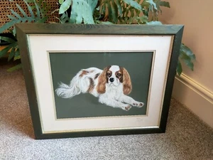 Cavalier King Charles Spaniel Original Painting by Artist Sue James BEAU MEDIUM - Picture 1 of 5