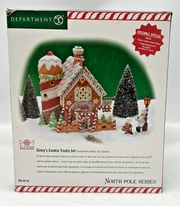 DEPARTMENT 56 GINNY'S COOKIE TREATS SET NORTH POLE SERIES 3 PC SET GINGERBREAD - Picture 1 of 18