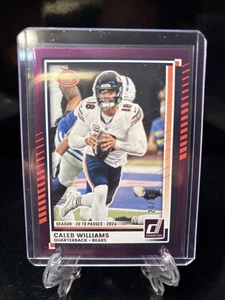 2025 Donruss Football Caleb Williams Purple Stat Line #7 20/10 SSP - Picture 1 of 2