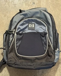 HP Invent Laptop Backpack W/ Laptop Pouch Carrying Bag Travel Work Black/Grey - Picture 1 of 8