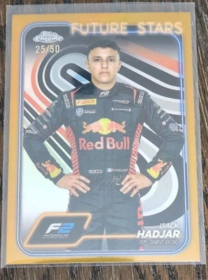 2024 Topps cromo Fórmula 1 Isack Hadjar retrato dorado #25/50 #41 F2 Foto 1 de 2