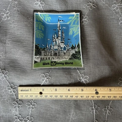 RARE WALT DISNEY WORLD SMALL 3 1/2 X 4 1/2 GLASS DISH - Image 1 of 3