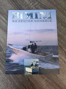 VINTAGE BIMINI MARINE 24 CENTER CONSOLE BOAT SALES BROCHURE ADVERTISEMENT - Picture 1 of 2