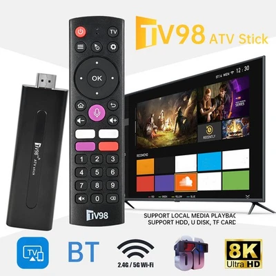 Android 14.0 TV98 TV Stick 8K UHD | 2GB RAM 16GB | Fire Stick Alt | Smart TV - - Image 1 of 4