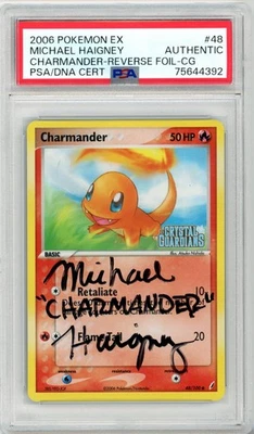 PSA Signed Micheal Haigney Charmander EX Crystal Guardians 48/100 Reverse Holo - Image 1 of 2