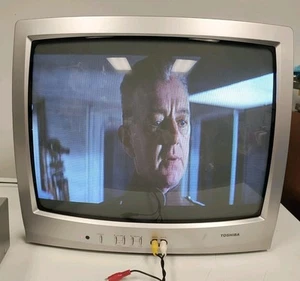 Toshiba 19A24 19" Silver CRT Color Television *Mfg 2004* Coaxial A/V - Picture 1 of 10