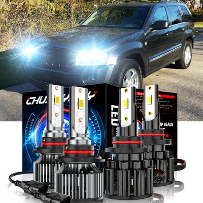 Faros LED para Jeep Grand Cherokee Laredo deportivo utilitario 3,7 L 2005-2010 Foto 1 de 4