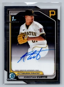 Khristian Curtis 2024 Bowman Chrome #CPA-KC Prospects Autographs 1st - Picture 1 of 2