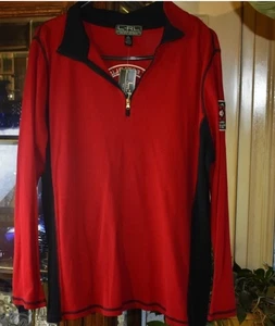Lauren Active Ralph Lauren Women's Plus 3X  1/4 Zip Red Waffle  Aztec NWT - Picture 1 of 5