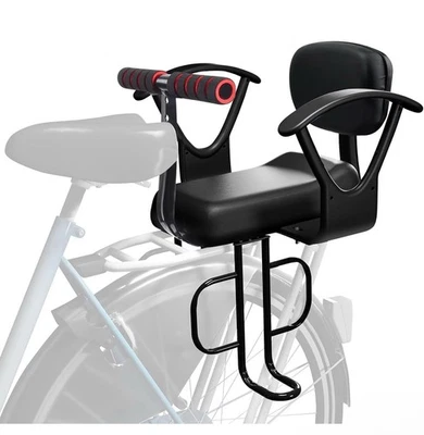 Asiento de bicicleta para niños pequeños con montaje trasero negro, cuadro de seguridad para niños de 2 a 8 años Foto 1 de 4