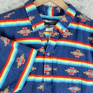 Camisa Chubbies The Nutter Para Hombres Grande Azul Rojo Suroeste Azteca Polo EE. UU. Preppy - Imagen 1 de 14