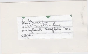 SIGNED 3x5 INDEX CARD OF DON MUELLER (DECEASED 2011)! GREAT AUTOGRAPH! - Picture 1 of 1
