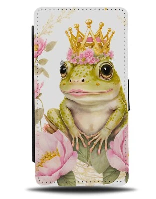 Capa carteira flip Funny Frog Queen príncipe feio sapo sapo coroa princesa AZ02 - Imagem 1 de 3