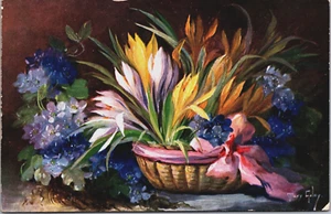 Postal artística flores naturaleza muerta B234 - Imagen 1 de 2
