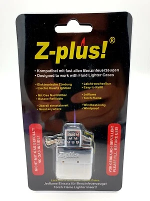 Z-PLUS SINGLE-FLAME Gaseinsatz für Benzinfeuerzeuge z.B. für Zippo / Nachfüllbar - Bild 1 von 2