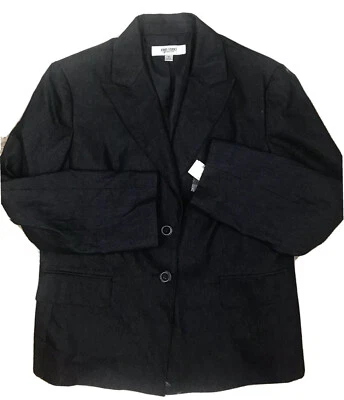 Blazer Jones Studio Separates Talla 16 Azul Marino Oscuro Preppy Carrera Oficina Nuevo con Etiquetas Foto 1 de 4