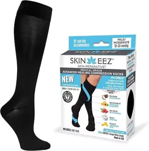 Skin Eez Medical Grade Mild/Moderate Advanced Healing Compression Socks L/XL - Picture 1 of 1