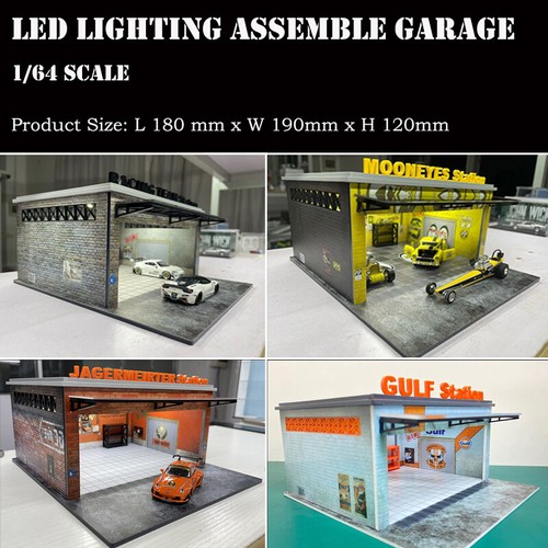 Assemble Diorama 164 LED Lighting Garage Model Car Parking Station