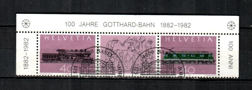 SWITZERLAND Scott's 709a ( 2v ) Locomotives F/VF Used Pair ( 1982 ) - Image 1 of 1