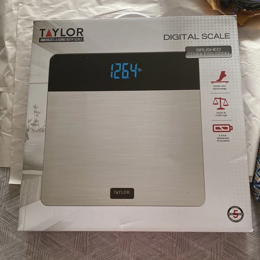Taylor Brushed Stainless Steel Scale with 400 lb Capacity Model 7433 - Image 1 of 1