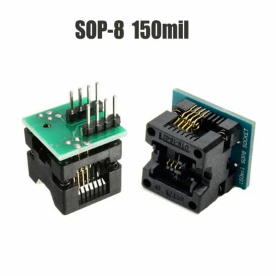 1stk. SMD Programmier-Adapter IC-Sockel SOIC8 auf DIP8 150mil Blau / Grün Neu - Bild 1 von 4