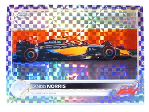 2022 Topps Chrome Formula 1 Lando Norris Purple Checker X-Fractor Card 140/199 - Picture 1 of 2