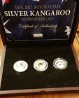 2017 Silver Kangaroo 3 Coin 1oz Numismatic Set Perth Mint Boxed & CoA