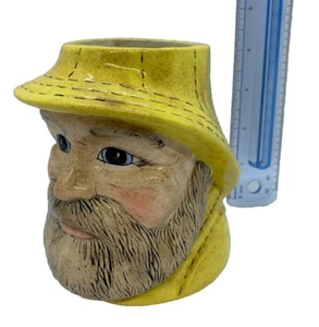 Vintage alter Mann des Meeres Fischer Kaffeebecher Tasse Fischgriff Maritim unsigniert - Bild 1 von 6