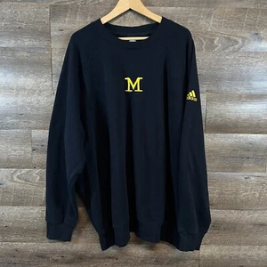 Vintage University Of Michigan Wolverines Adidas Crewneck Sweatshirt Size 3XL - Picture 1 of 14