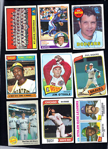 NMT lot of 25 Baseball cards from the 1950's, 60's, 70's and 80's.