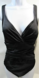 Traje de baño Reebok Slimshaper de una pieza para mujer talla 18 negro nuevo - Imagen 1 de 8