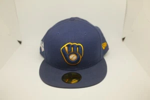 Milwaukee Brewers New Era Official On-Field Cap Hat 2019 Postseason - Size 8 - Picture 1 of 8