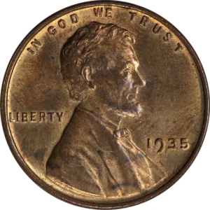 1935-P Lincoln Wheat Cent 1c - XF/AU - Great Luster - Picture 1 of 2