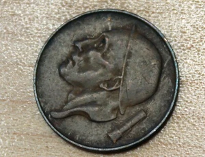 1953 Belgium 50 Centimes Miner French text  - Picture 1 of 2