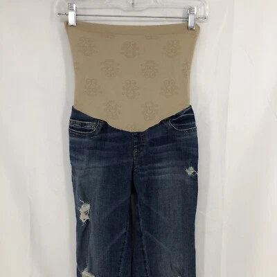 Jessica Simpson Maternity stretch belly band Distressed Denim Jeans Small - Image 1 of 4