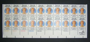 Scott # 1788, US strip of 20, 15 cent, Plate/ Zip Block, Special Olympics - Picture 1 of 1