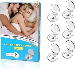 6PCS anti Snoring Devices - Silicone Magnetic anti Snoring Nose Clip, Snore Stop - Picture 1 of 6