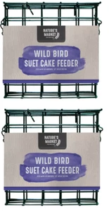 2 X Vogel Zubringer Rindernierenfett Fat Kuchen Block Halter Füttern Grün & - Bild 1 von 4