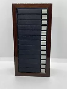 Mercedes Benz Walnut Wood Cassette Storage Box Console 13 Cassettes - Bild 1 von 8