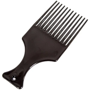 Afro Comb with black fist metal or plastic African hair Pik professional styling - Picture 1 of 2