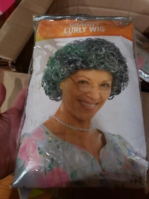 GRANNY CURLY WIG ACCESSORY AULT ----NEWW  - Image 1 of 4