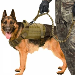 Outdoor Tactical Dog Harness with Handle No-pull Large Military Dog Vest Working - Picture 1 of 34