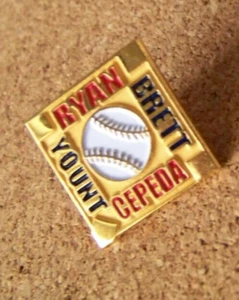 Class of '99 pin Induction 1999 Hall of Fame Ryan Brett Yount Cepeda MLB c45957 - Picture 1 of 8