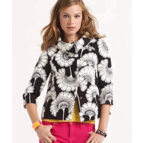 Giacca Kate Spade New York x Florence Brodhurst bianca e nera taglia 6