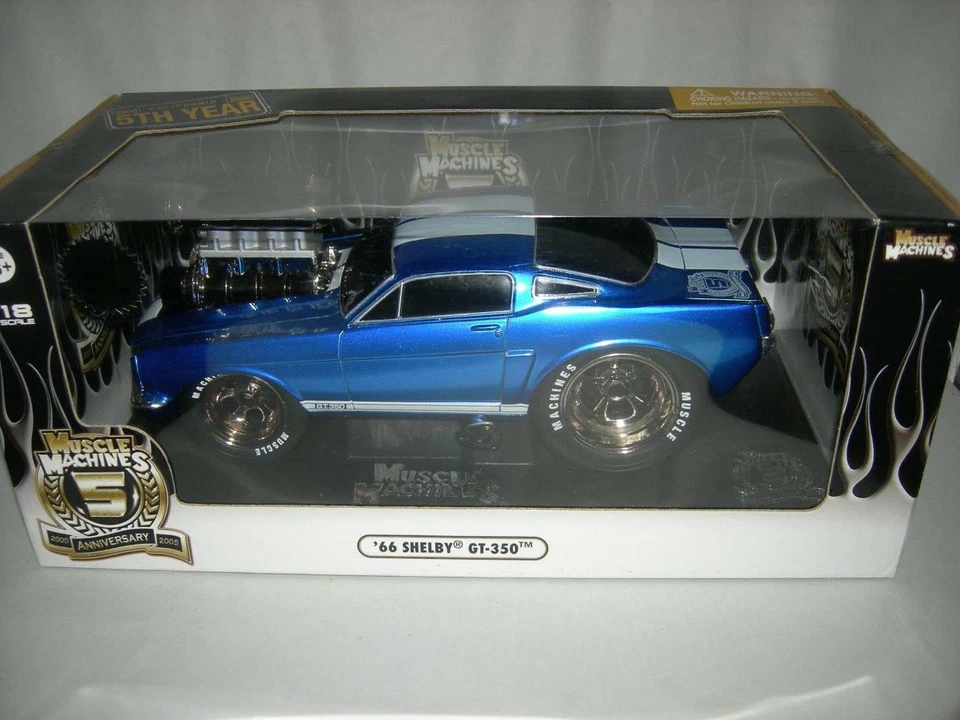 66 Shelby GT 350 Must 5th. Anniversary Edition Liquid Blue 1:18 scale die cast - Image 1 of 1