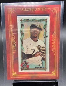 2023 Topps Allen & Ginter Tim Anderson - Framed Cloth card 08/10 - Picture 1 of 2