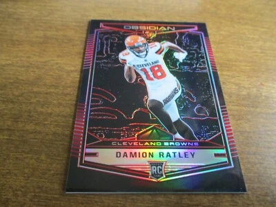 2018 Panini Obsidian Rookie Red Damion Ratley Card #176 Serial #5/5 Browns - Image 1 of 2