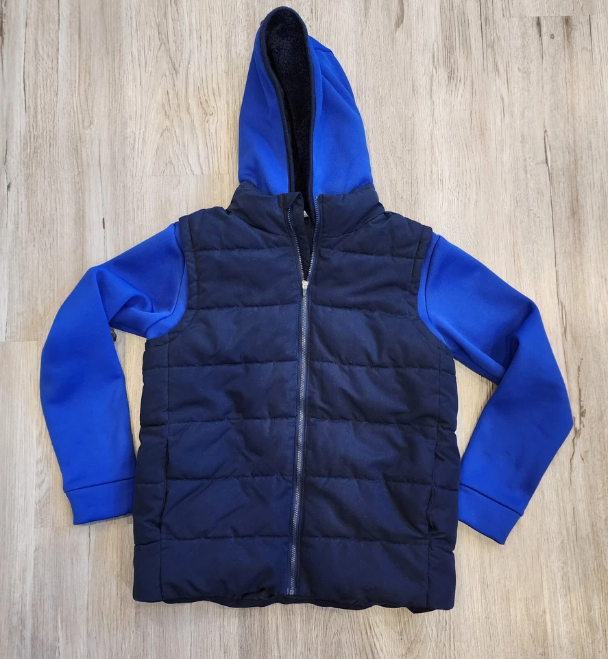 Old Navy Boys Jacket XL 16-18  Active Quilted Vest Full Zip Hooded Pockets - Image 1 of 3